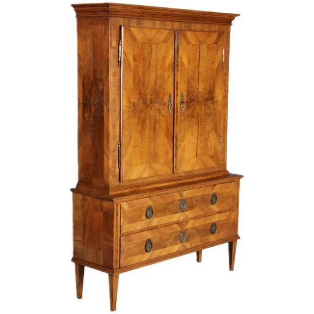 Baroque Antique Baroque Cabinet inn Walnut, 1780 For Sale - Image 3 of 18