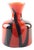 Red and Black Glass Vase, Northern Europe, 1980s For Sale