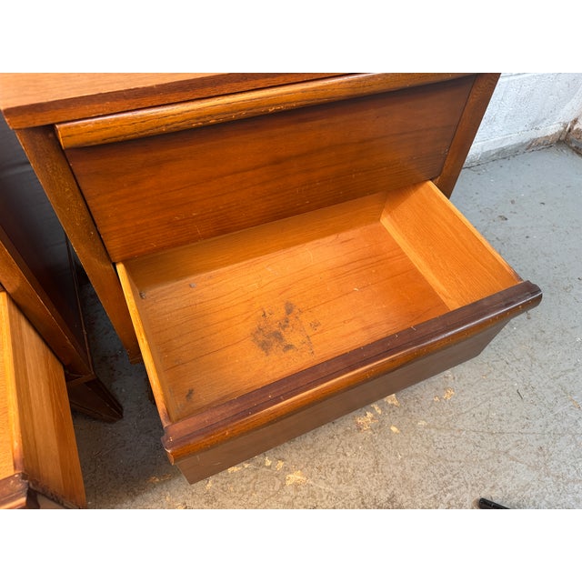 Mid-Century "Distinction" Walnut Night-Stands by Unagusta, Pair For Sale - Image 16 of 17