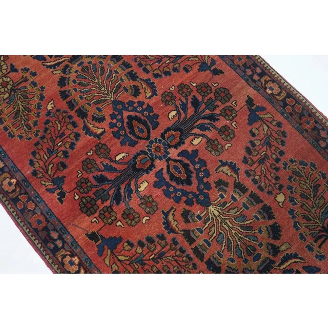 Red Antique Sarouk Rug 2'6'' x 5' For Sale - Image 8 of 10
