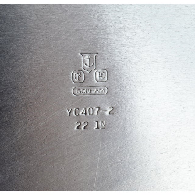 Silver Early 20th Century Distressed Look Gorham Oval Silver Plate Platter Butler Tray For Sale - Image 8 of 10