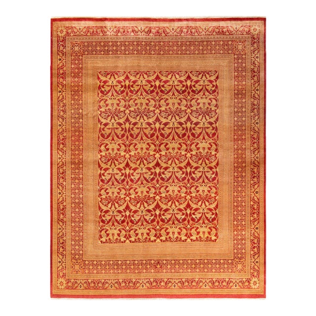 Mogul Hand-Knotted Area Rug - Orange, 8' 0" x 10' 4" For Sale