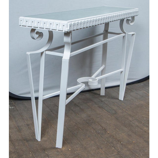 Metal Dorothy Draper Style Wrought Iron Console For Sale - Image 7 of 11