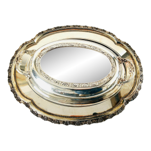 Antique Silverplate Ornate Covered Vegetable Dish