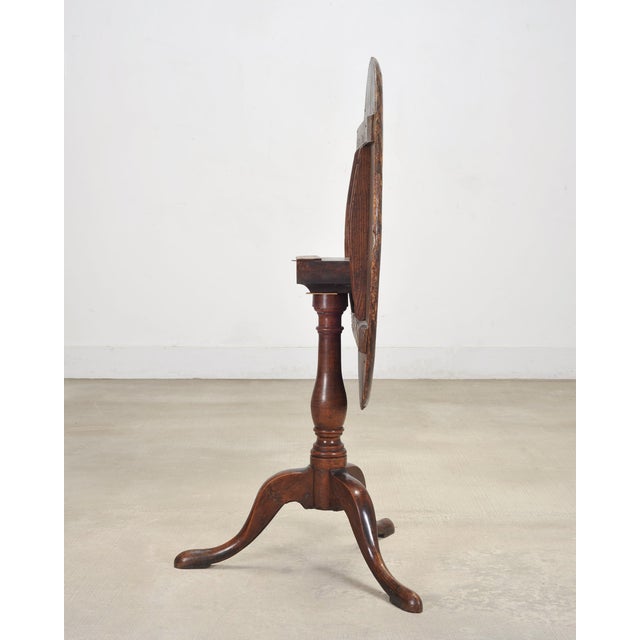 19th Century English Georgian Painted Tilt-Top Tripod Table For Sale - Image 11 of 18