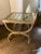 Mid 20th Century Mid 20th Century Vintage Metal Table With Glass and Gold Leaf For Sale - Image 5 of 5