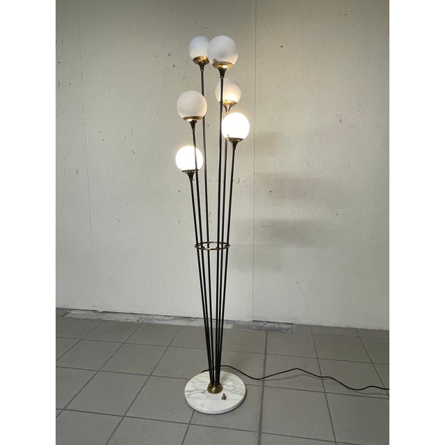 Alberello Glass Floor Lamp form Stilnovo, 1950s For Sale - Image 9 of 18