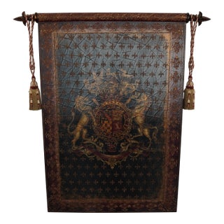 Vintage Castilian Imports Heraldic Fleur-De-Lis Wall Panel For Sale