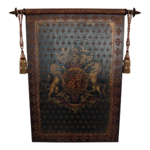 Vintage Castilian Imports Heraldic Fleur-De-Lis Wall Panel