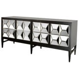 Image of Contemporary Wooden & Glass Spike Sideboard For Sale