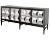 Contemporary Wooden & Glass Spike Sideboard For Sale