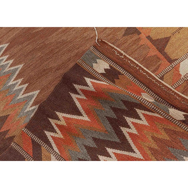 Doris Leslie Blau Midcentury Swedish Flat-Weave Rug For Sale In New York - Image 6 of 7