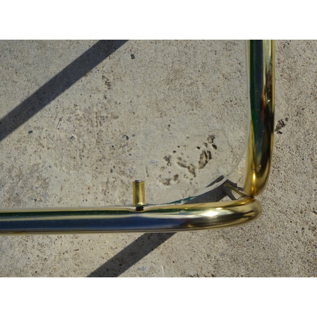 Nesting Tables in Gilt Metal and Tempered Glass, 1990s, Set of 3 For Sale - Image 17 of 18