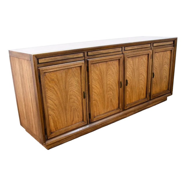 1960s Mid Century Danish Modern Credenza Dresser Basic Witz Wood 3 Drawer Danish For Sale