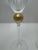1990s VIntage and Rare Union Street Glass. Gold Wine Manhattan 9.5" H X 2.5" For Sale - Image 5 of 5