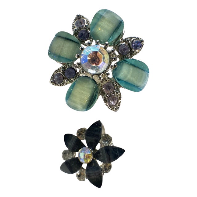 Set of Two Vintage Resizable Rings Size 7 For Sale