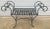 Vintage Empire Style Hand Wrought Iron Bench For Sale - Image 10 of 10