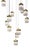 Glans Pendant Lamps by United Alabaster, Set of 12 For Sale