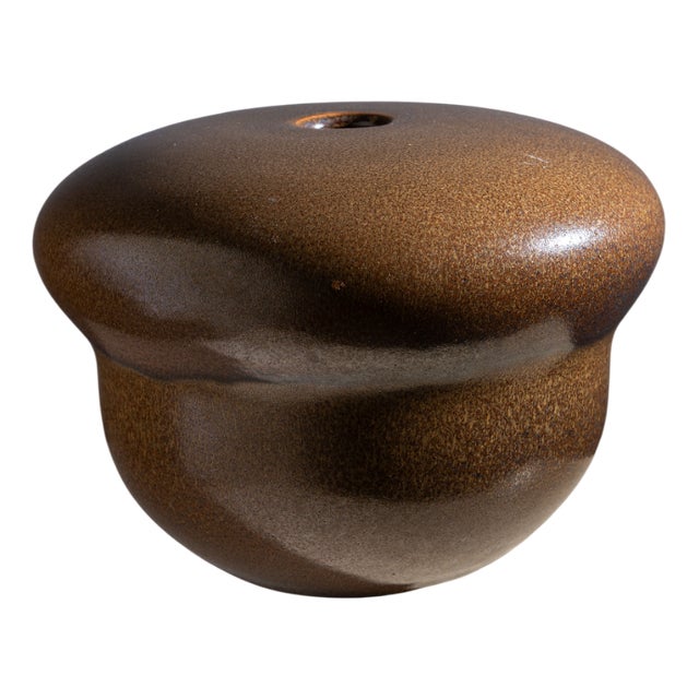 Mid-Century Modern Glazed Ceramic Vase, 1970s For Sale