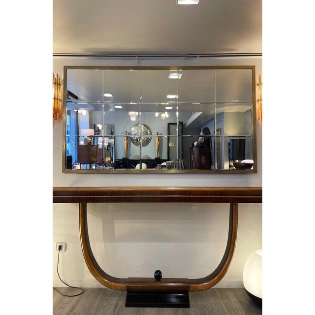 Art Deco Curved Wood Console Table, 1940s For Sale - Image 9 of 15