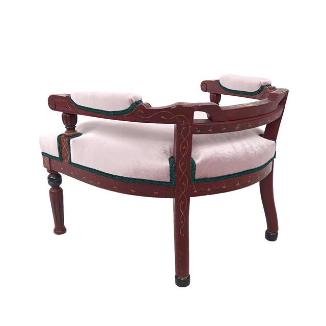 Antique Low Biedermeier Chair with Hindeloopen Paintwork For Sale - Image 5 of 14