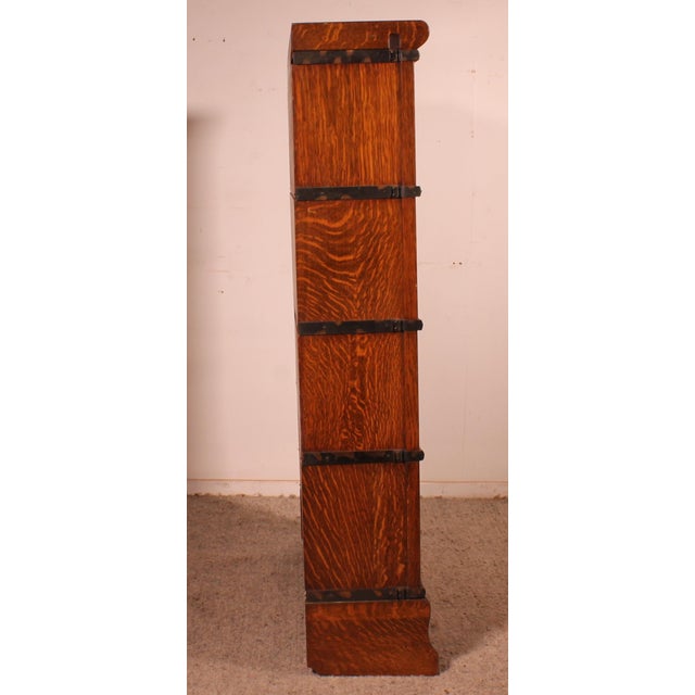 Wood Bookcase in Oak from Globe Wernicke, Set of 4 For Sale - Image 7 of 10
