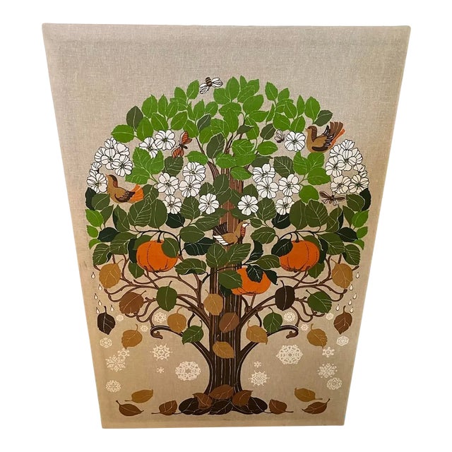 Mid Century Modern Vintage 1960's Large Textile Art Panel Toni Hermansson for Lmedahls Sweden For Sale