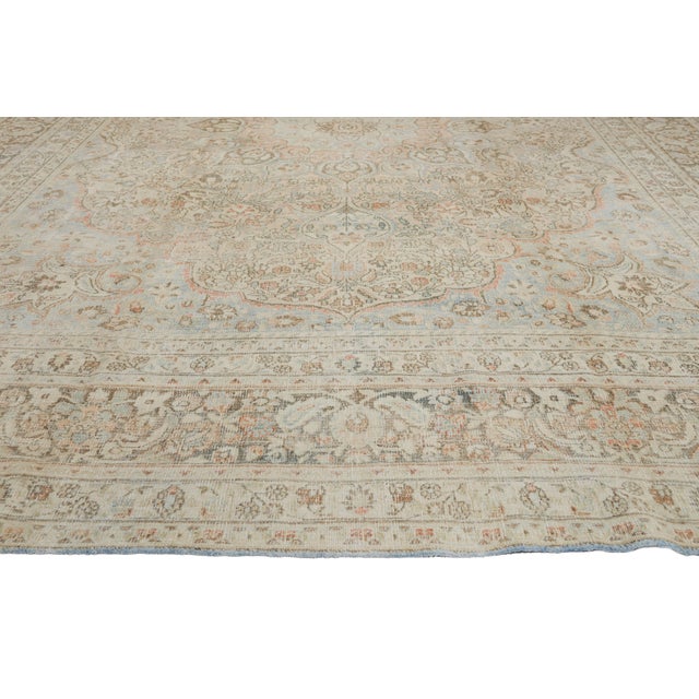 Antique Persian Mashhad Rug, 09'02 X 12'03 For Sale - Image 4 of 10