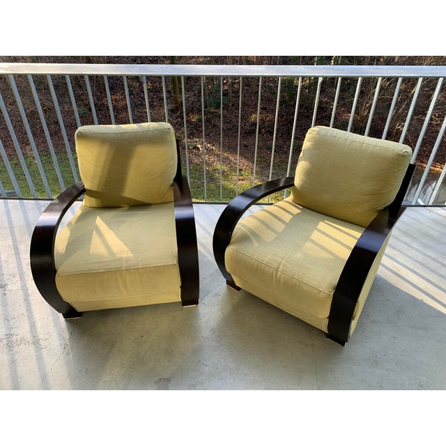 Art Deco Style Club Chairs from Roche Bobois, 1990s, Set of 2 For Sale - Image 4 of 18