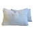 Blue-Gray Modern Cotton Honeycomb Print Feather/Down Pillows 24 X 16" - Set of Two For Sale