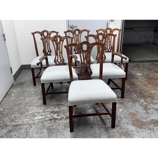 2000 - 2009 Vintage Duncan Phyfe Dining Chairs, Set of Six For Sale - Image 5 of 12