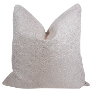 Platinum Grey Spots & Dots Pillow For Sale