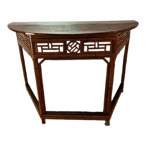 Antique Chinese Bamboo Demilune
