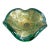Murano Sommerso Verde Green Gold Flecks Bowl Ashtray Italy Barovier Style For Sale