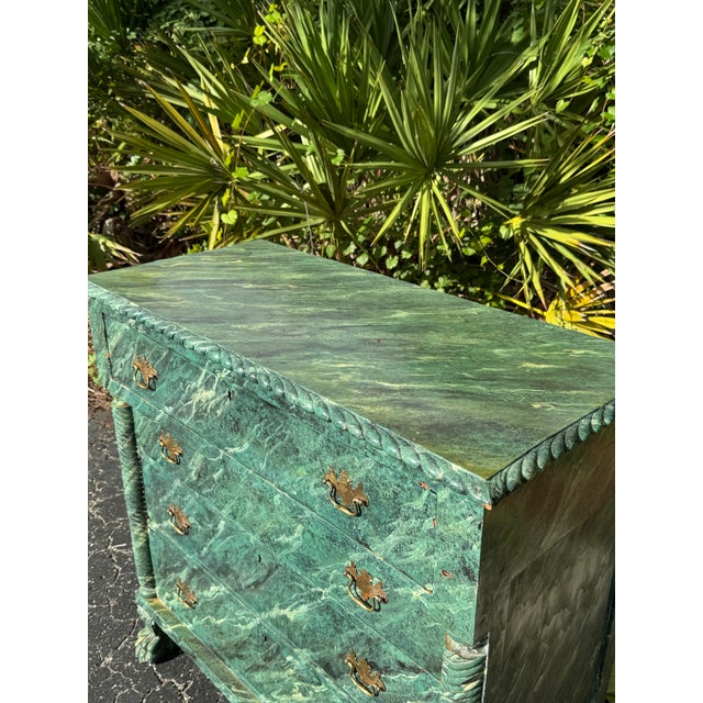 Antique Faux Marble Painted Chest of Drawers For Sale In Tampa - Image 6 of 8