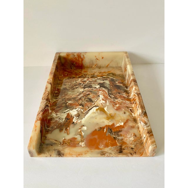 1970s Vintage Faux Ultra Stone Letter Tray by Sunlight Industries For Sale - Image 5 of 8