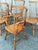 Late 20th Century Set of Six Windsor Style Oak Dining Chairs With Armrests and Turned Legs For Sale In Philadelphia - Image 6 of 9