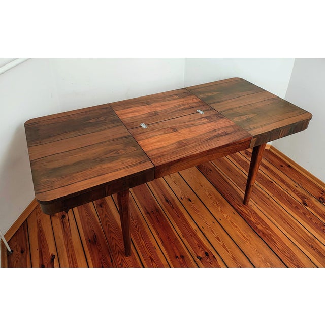 Czechoslovakian Extendable Dining Table by Jindřich Halabala for Up Závody, 1950s For Sale - Image 10 of 18