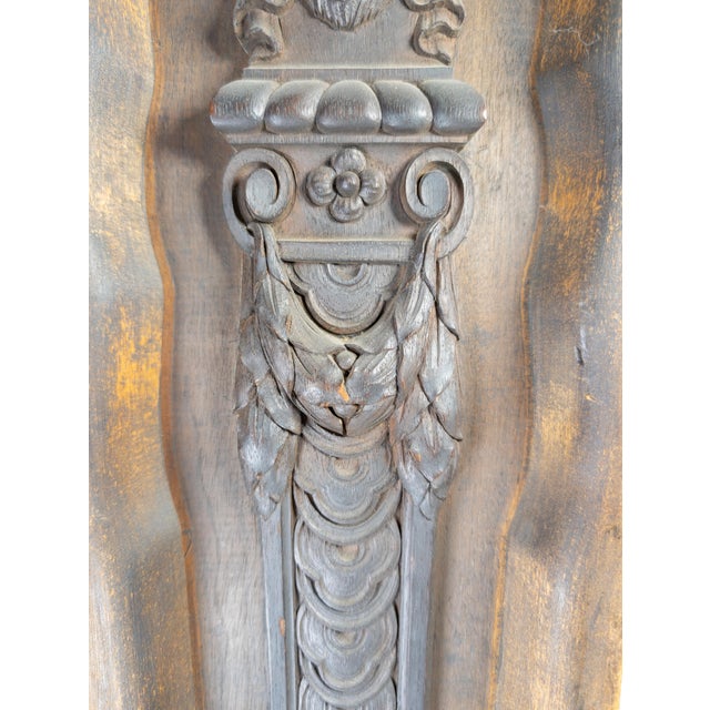 Late 19th Century 19th Century Finely Carved Walnut Architectural Pilaster Element For Sale - Image 5 of 12