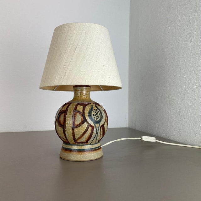 Ceramic Studio Pottery Table Light Base from Soholm Ceramic, Denmark, 1970s For Sale - Image 3 of 18