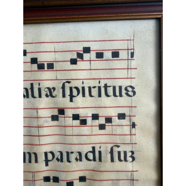 Religious Antique Gregorian Chant Music Page For Sale - Image 3 of 11