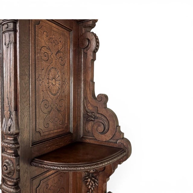 Grand 19th Century French Renaissance Revival Bookcase Signed by Sculptor Benjamin Deguil For Sale - Image 13 of 18