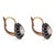 Late 19th Century Pair of Victorian Diamond 14k Rose Gold and Silver Drop Earrings For Sale - Image 4 of 5