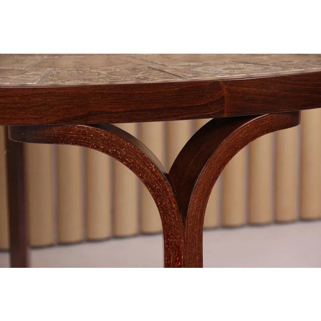 1980s Coffee Table with Royal Copenhagen Tiles from Haslev, Denmark, 1982 For Sale - Image 5 of 11