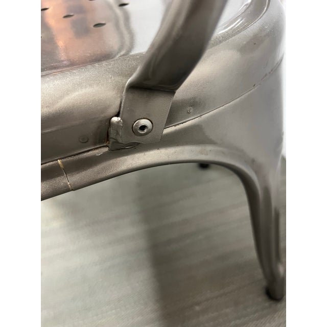 Xavier Pauchard for Tolix Galvanized Steel a-Chairs, Set of Four For Sale In San Francisco - Image 6 of 12