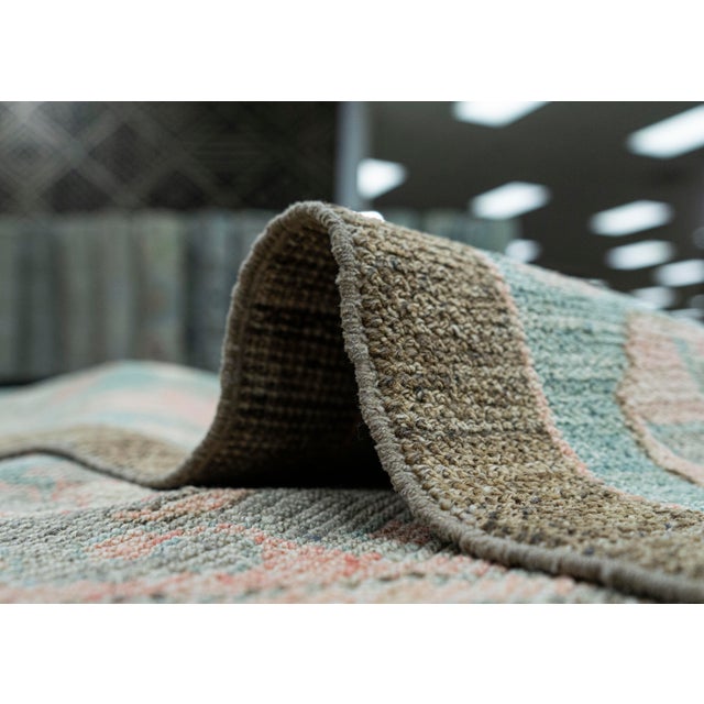 Teal Turkish Oushak Rug 10'2" x 14'9" #20035 For Sale - Image 8 of 8