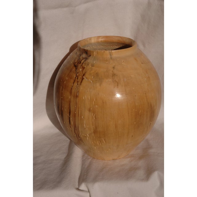 Cabin Aspen Wood Vase Hand Made From Colorado Aspen For Sale - Image 3 of 3