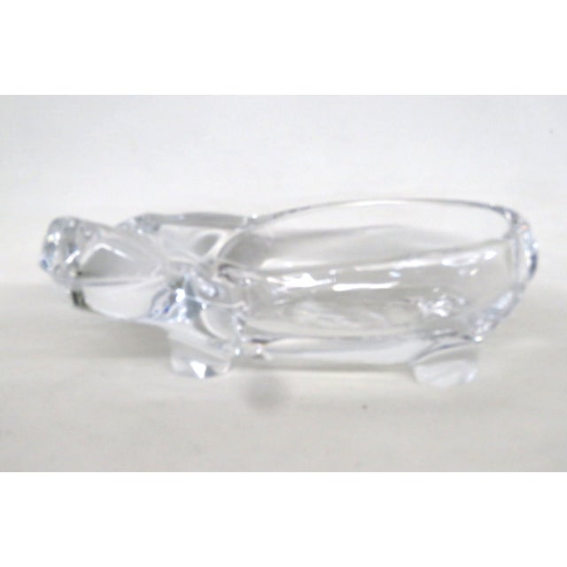 Crystal Art Glass Hippopotamus Candy Dish Nut Bowl Ashtray Hippo Catchall 5201b For Sale In Miami - Image 6 of 13