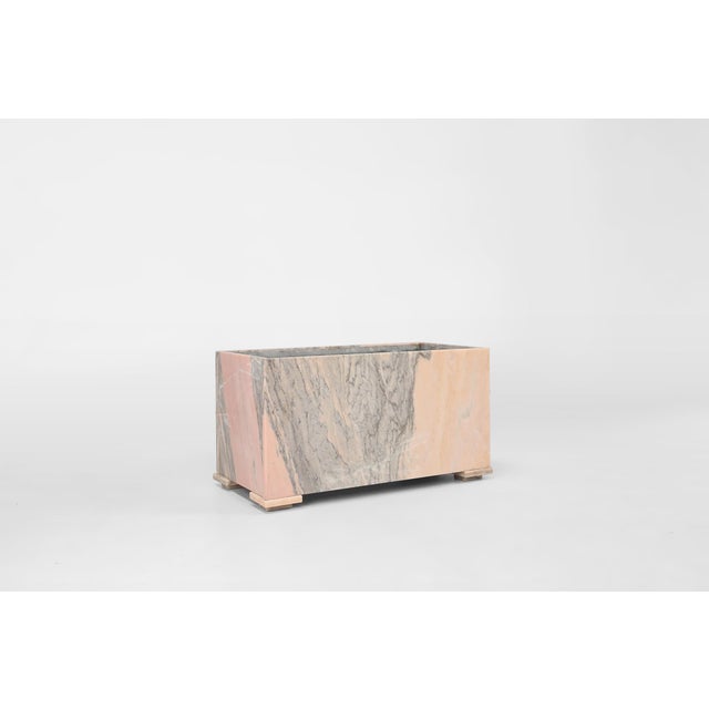 Large Planter in Pink Marble, Belgium, 1980s For Sale - Image 4 of 17