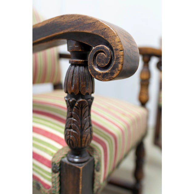 Set of Mid-Century Chestnut Armchairs, Spain For Sale - Image 10 of 13